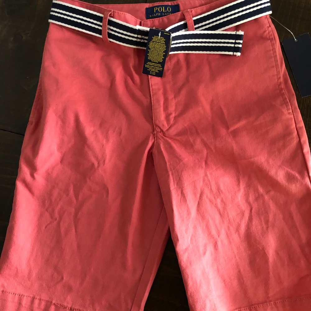 Boys Polo Chino Pants - Salmon Size 12